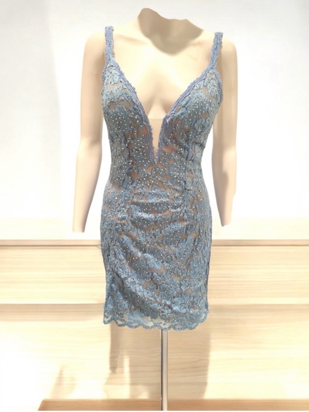Jovani Light Blue Hoco Cocktail Deess